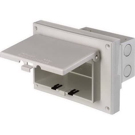 recessed old work electrical box|recessed weatherproof outlet box.